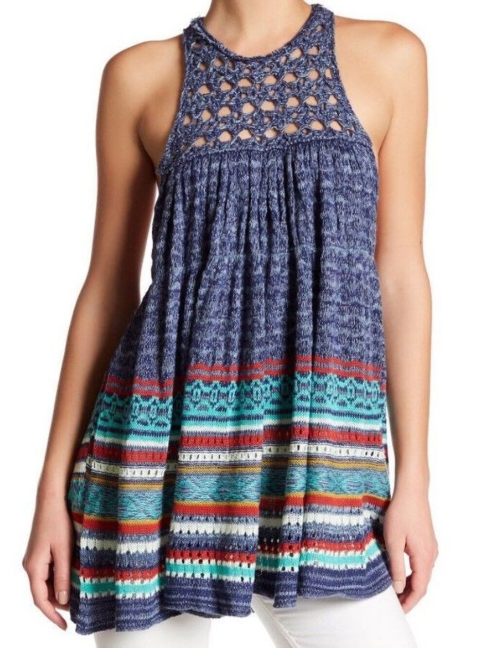 NWT Free People Rare Hearts Tunic sweater dress Sz.M